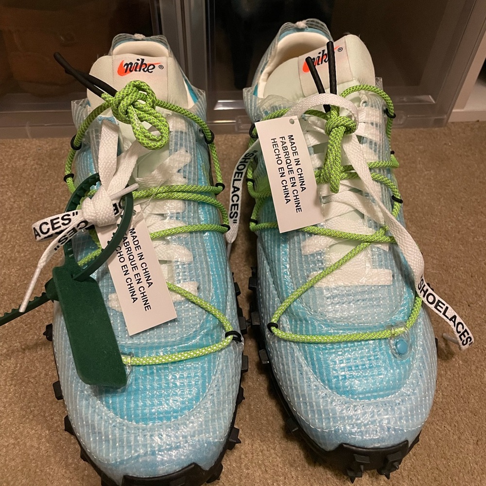 Nike Waffle Racer Off-White Vivid Sky